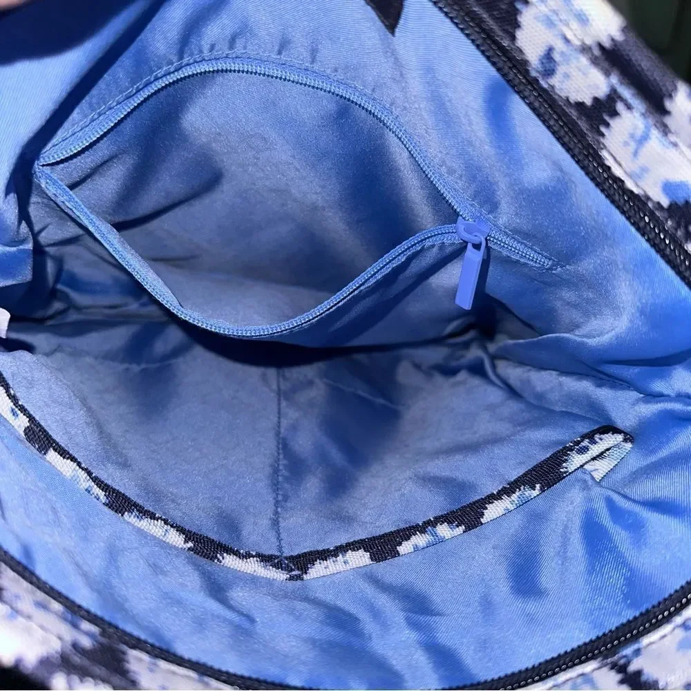 VERA BRADLEY CANVAS blue splash crossbody bag-iPad bag